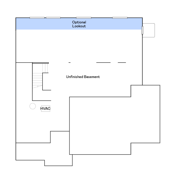 Washburn lower level floorplan.