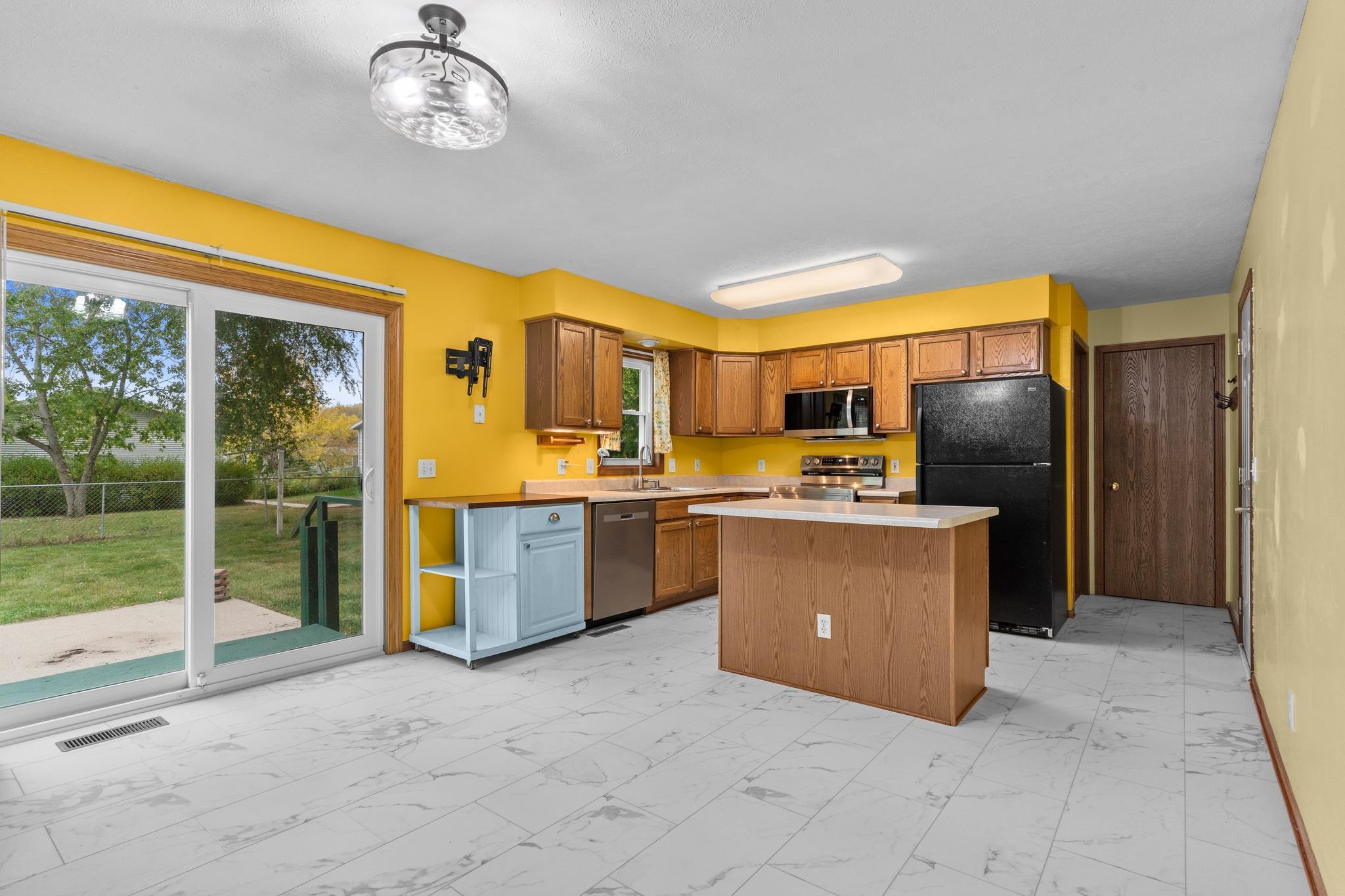 Kitchen with Patio Door