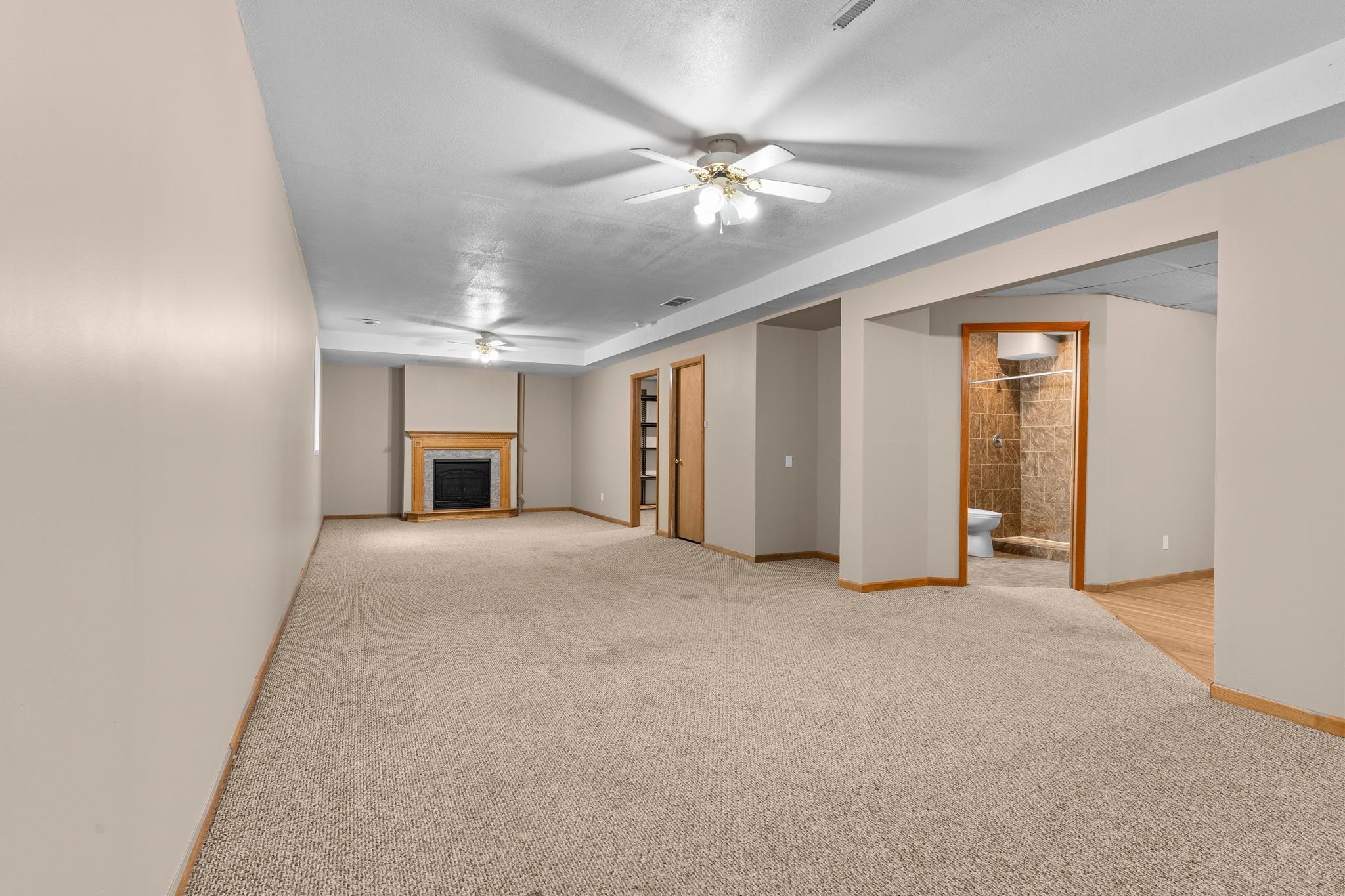 Freshly painted Family Room