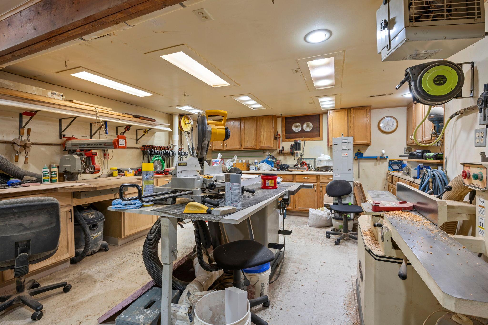 Woodshop could be converted to family room