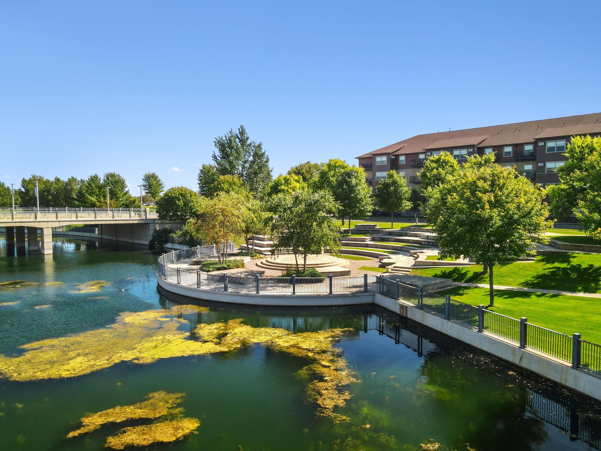 Another view of The Draw Park is just steps away from this home. This photo highlights the amphitheater that accommodates over 300 people for community events including an entertaining summer concert series.
