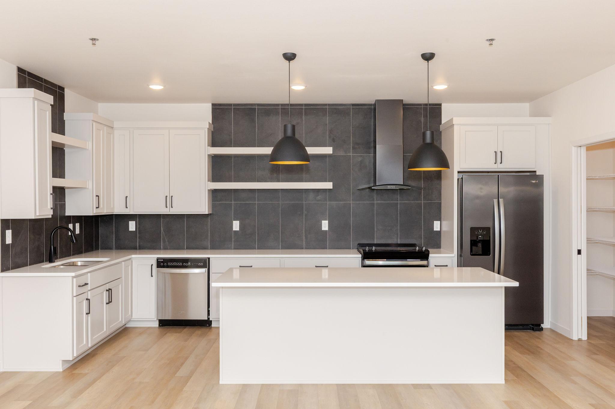 Kitchen w/ pendant lights
