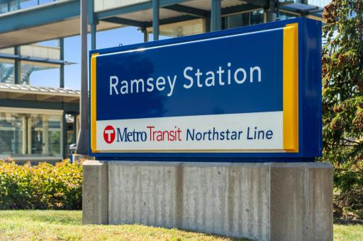 Ramsey Station makes for an easy low stress commute with regular bus service to downtown Minneapolis.