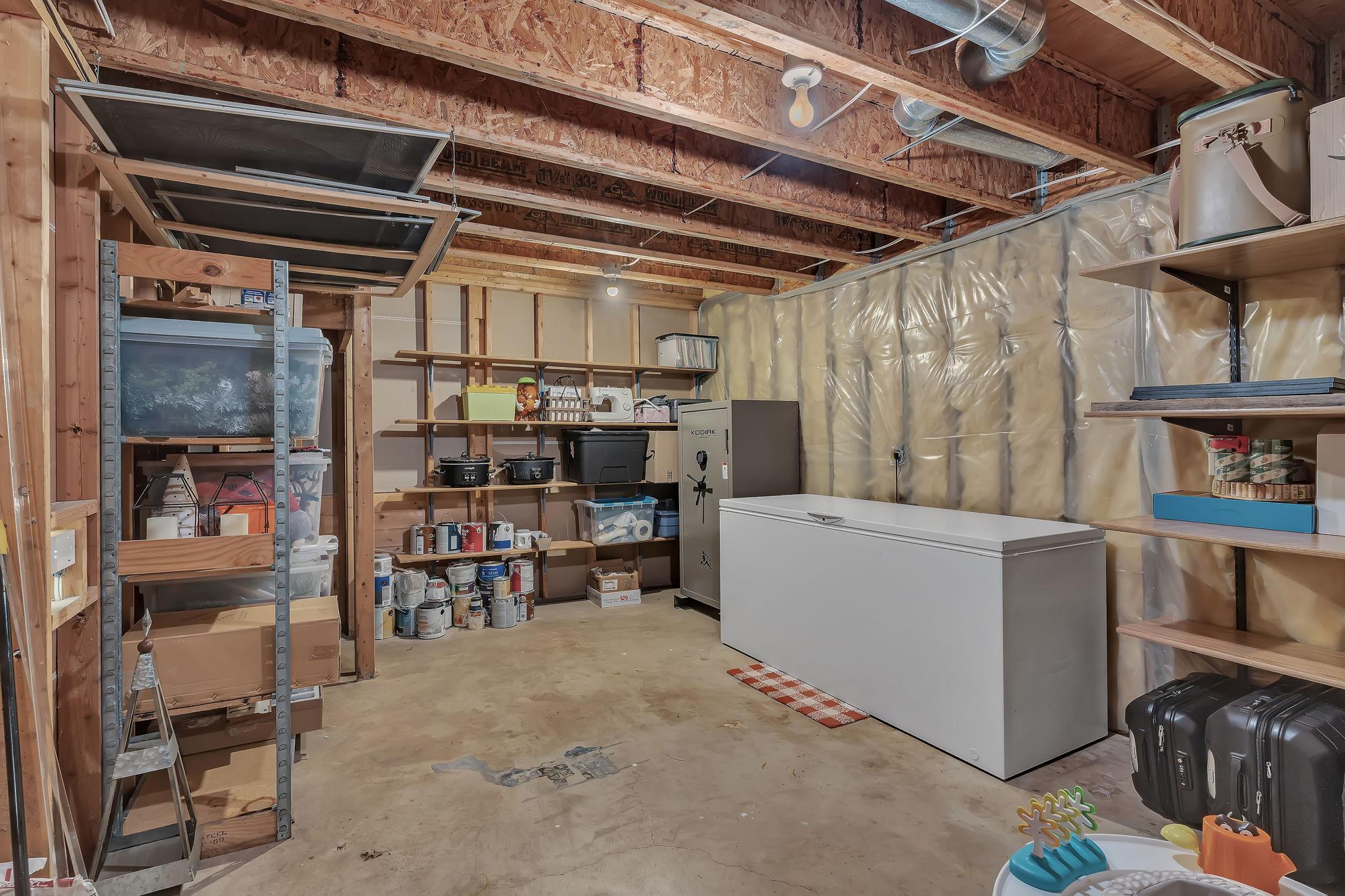 Lower level storage room!
