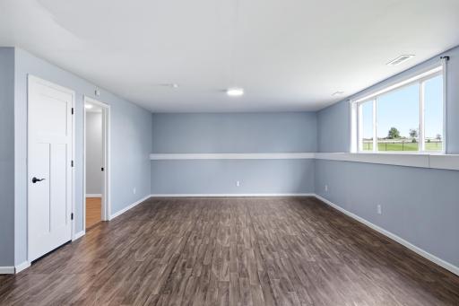 Lower Level Family Room with Natural Light