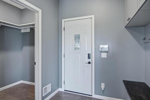 Mudroom Closet and Garage Door with Security System