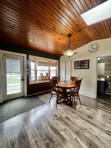 Informal Dining Room with view of first floor 1/2 Bath.