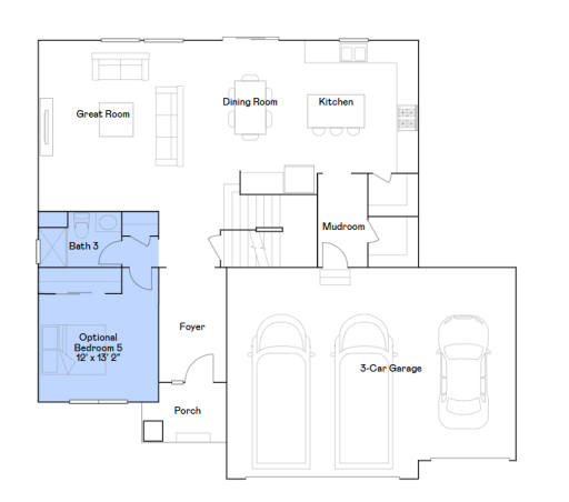Lewis main level floorplan