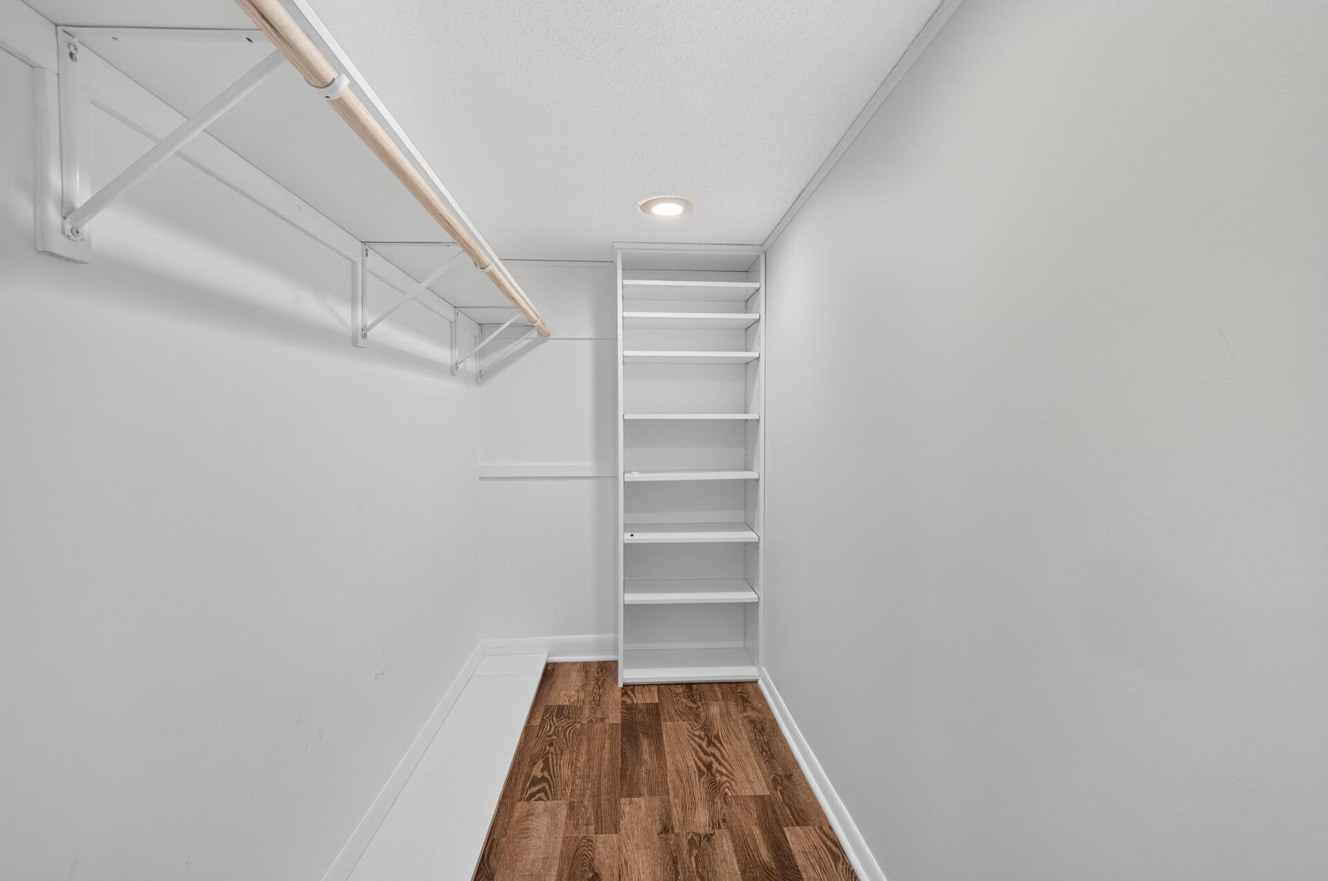 Huge lower level walk in closet