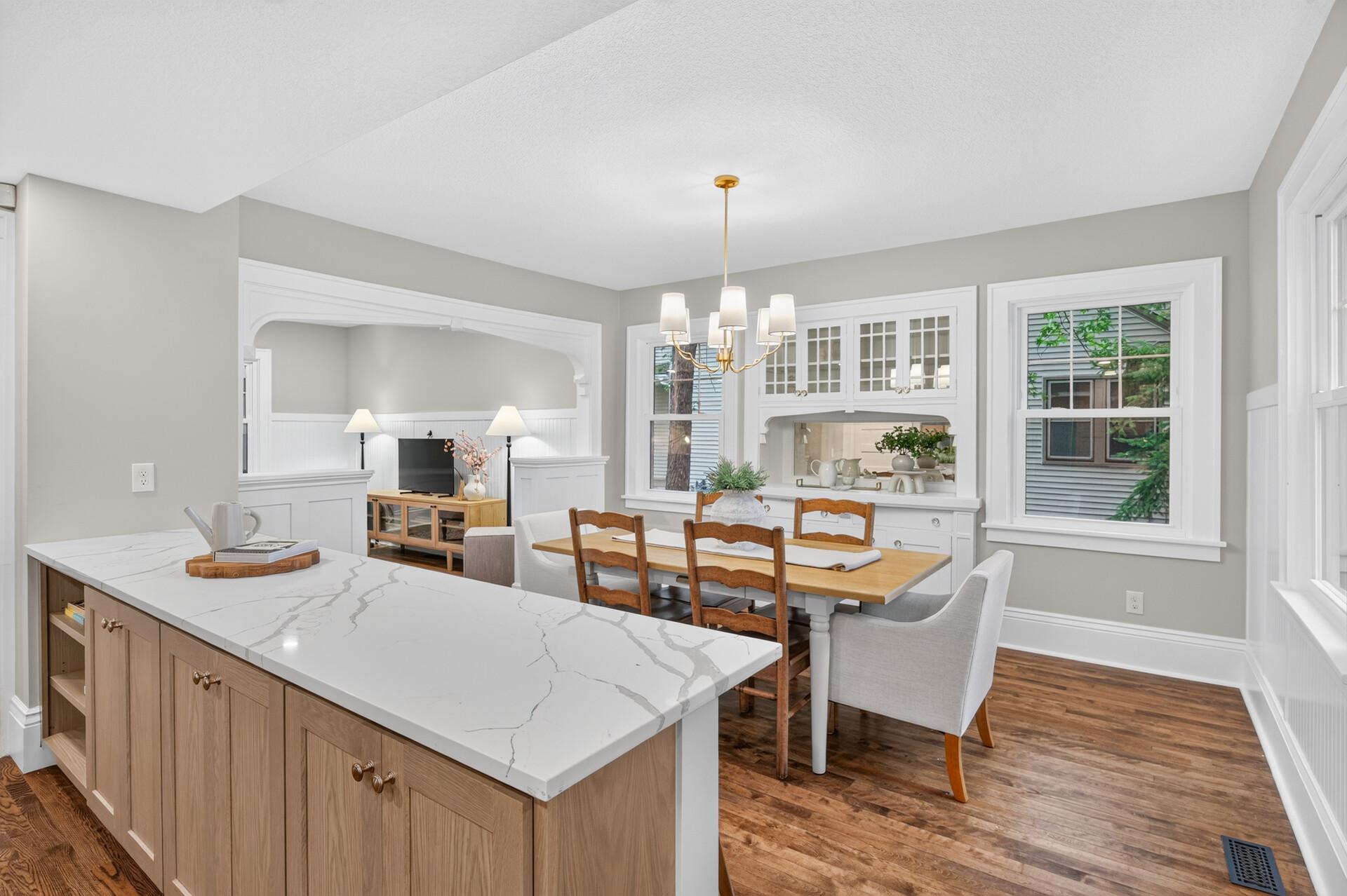Dining Room and Kitchen Island