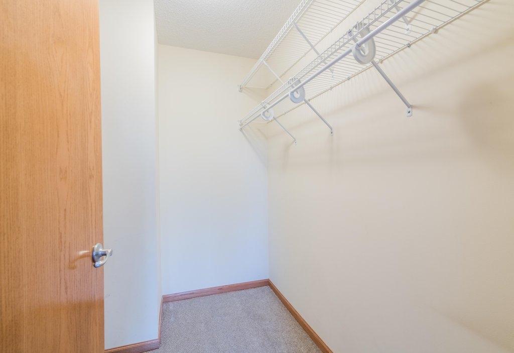 Lots of space in this walk-in closet for extra storage