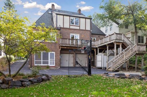 Walkout lower level with stairs from the deck to the backyard.