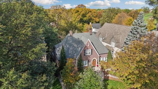 Nestled among mature trees in Linden Hills