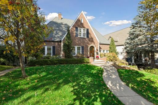 Set back on a quiet, tree-lined stretch of Abbott Avenue
