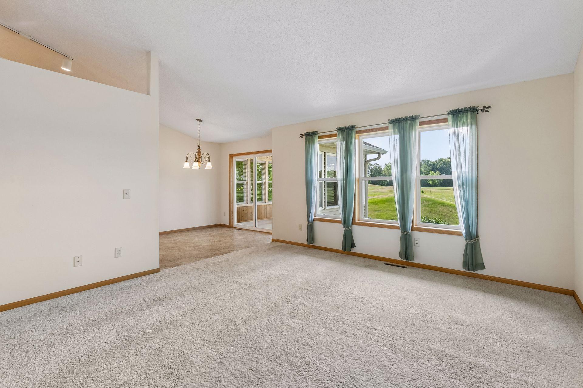 wide open living space with a view!
