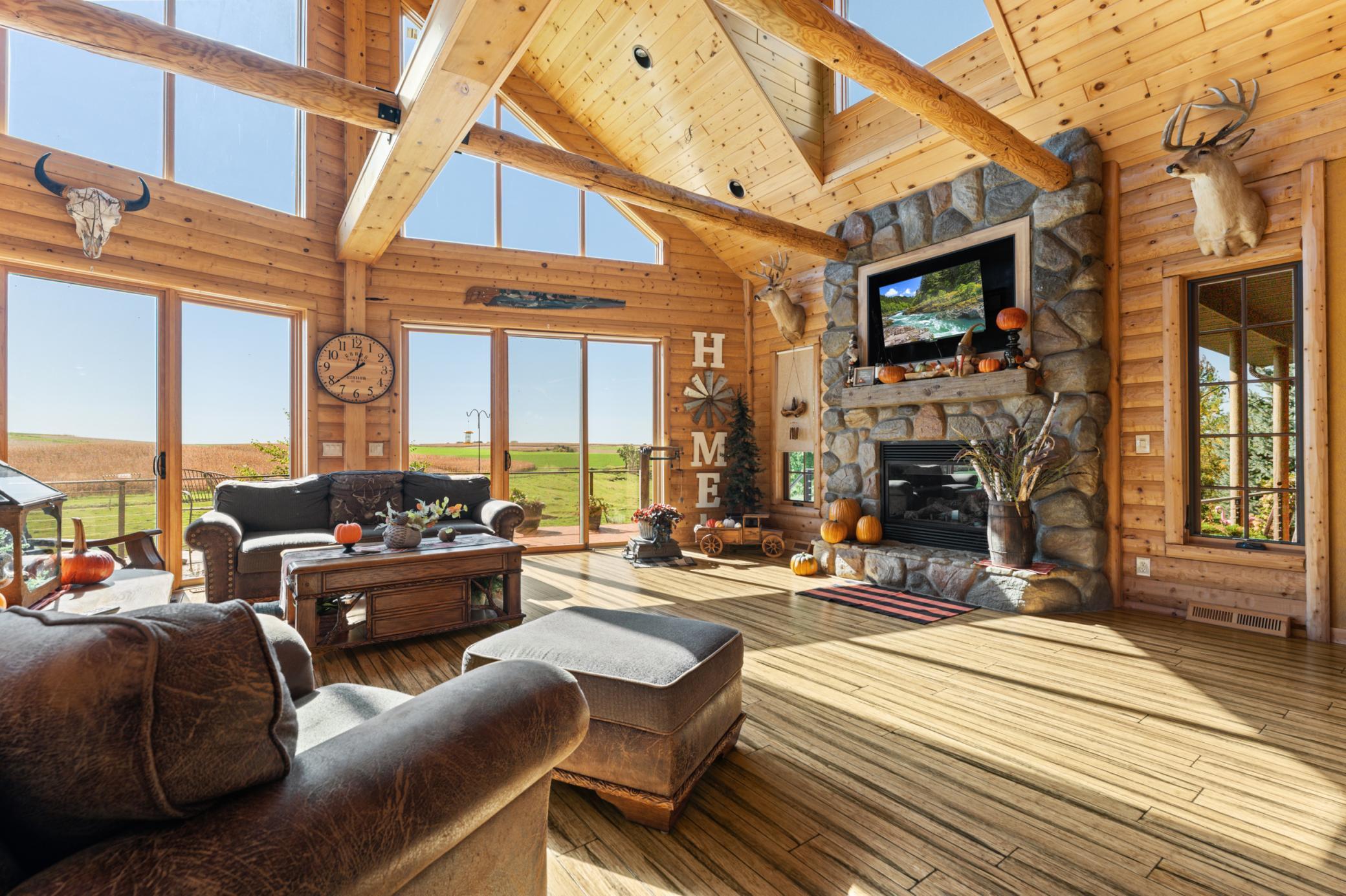 Stone Fireplace