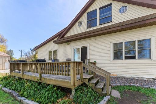Enjoy your coffee from the deck overlooking the lake