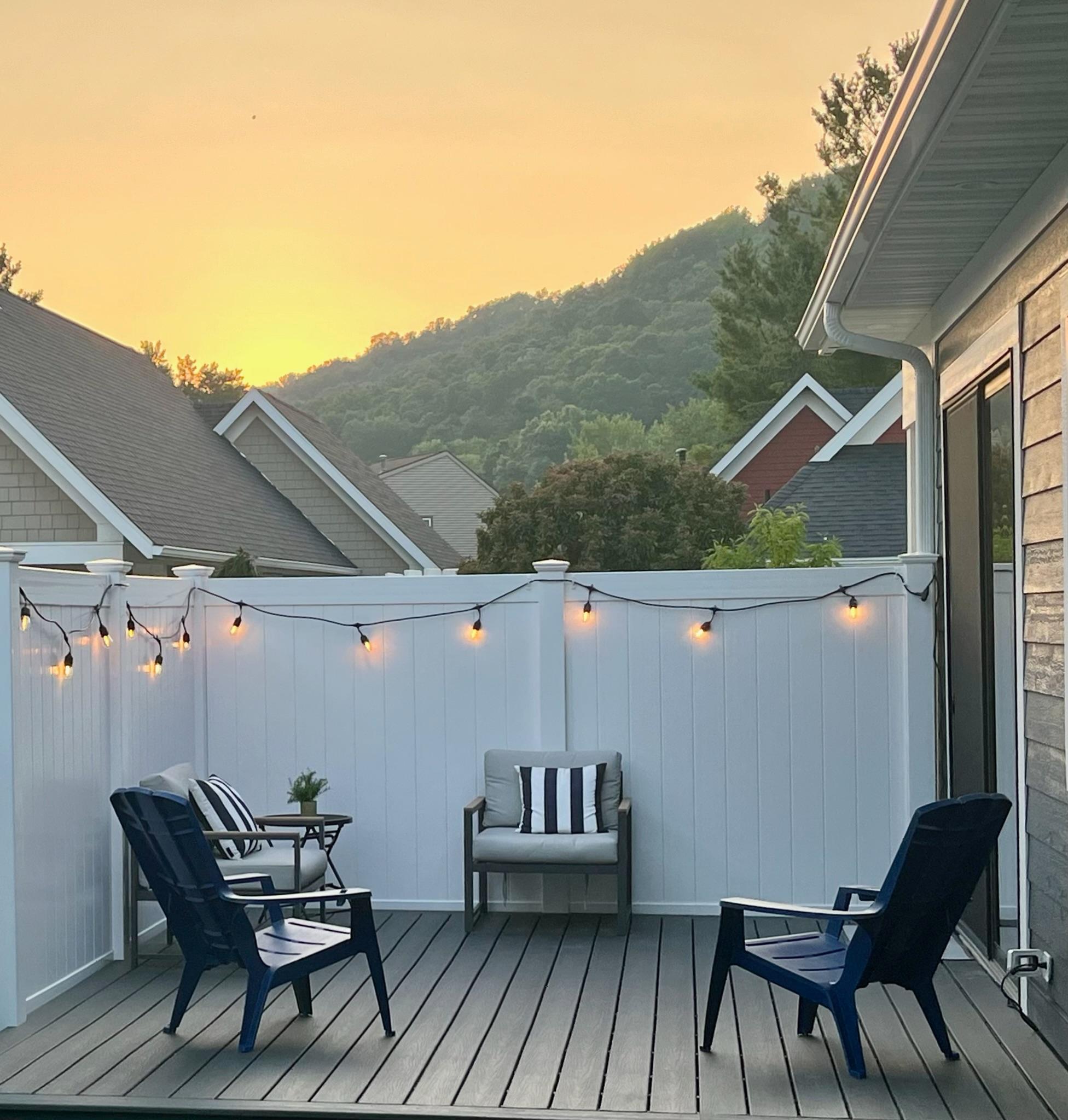Outside deck