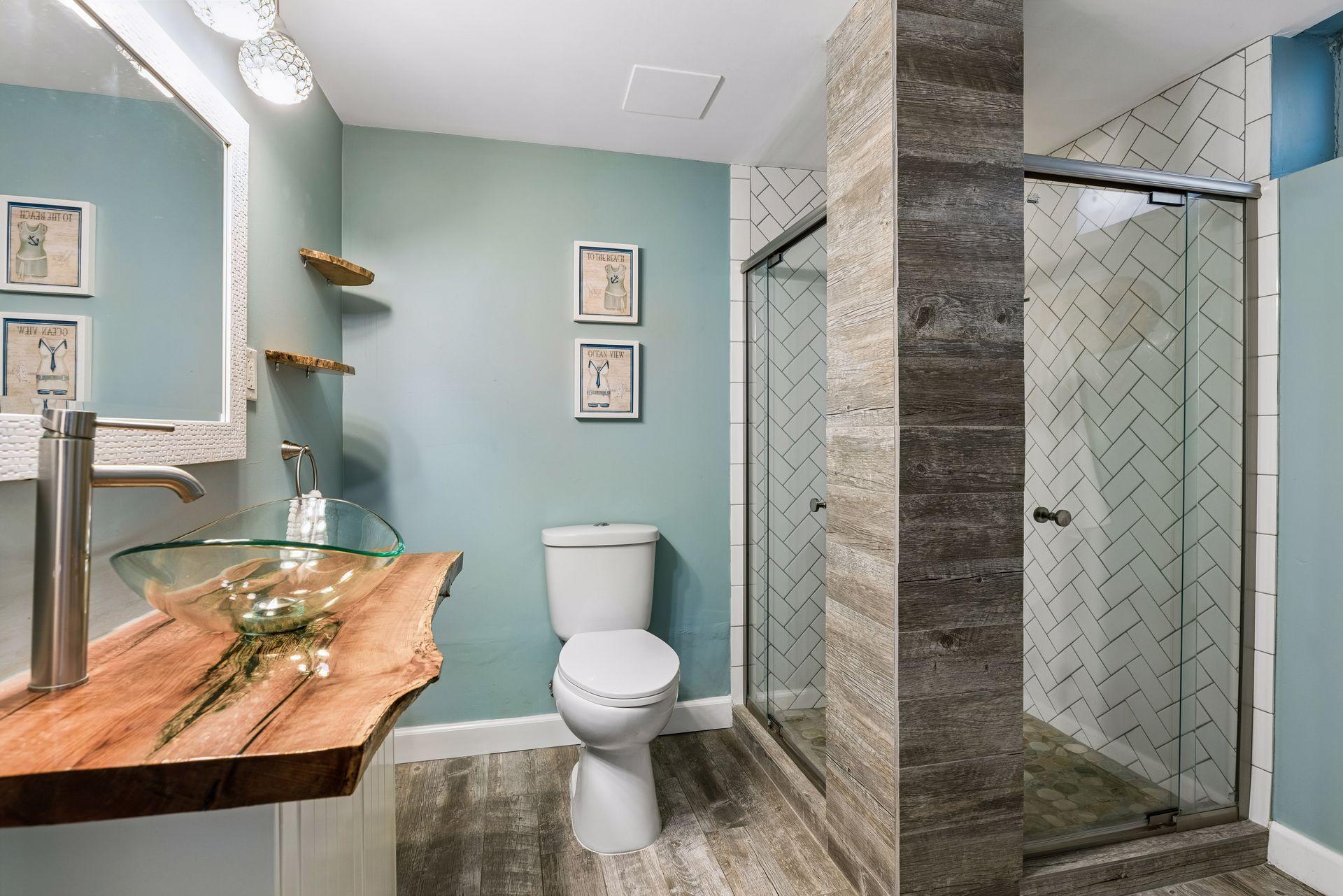 Lower Level Bathroom with Heated Floors