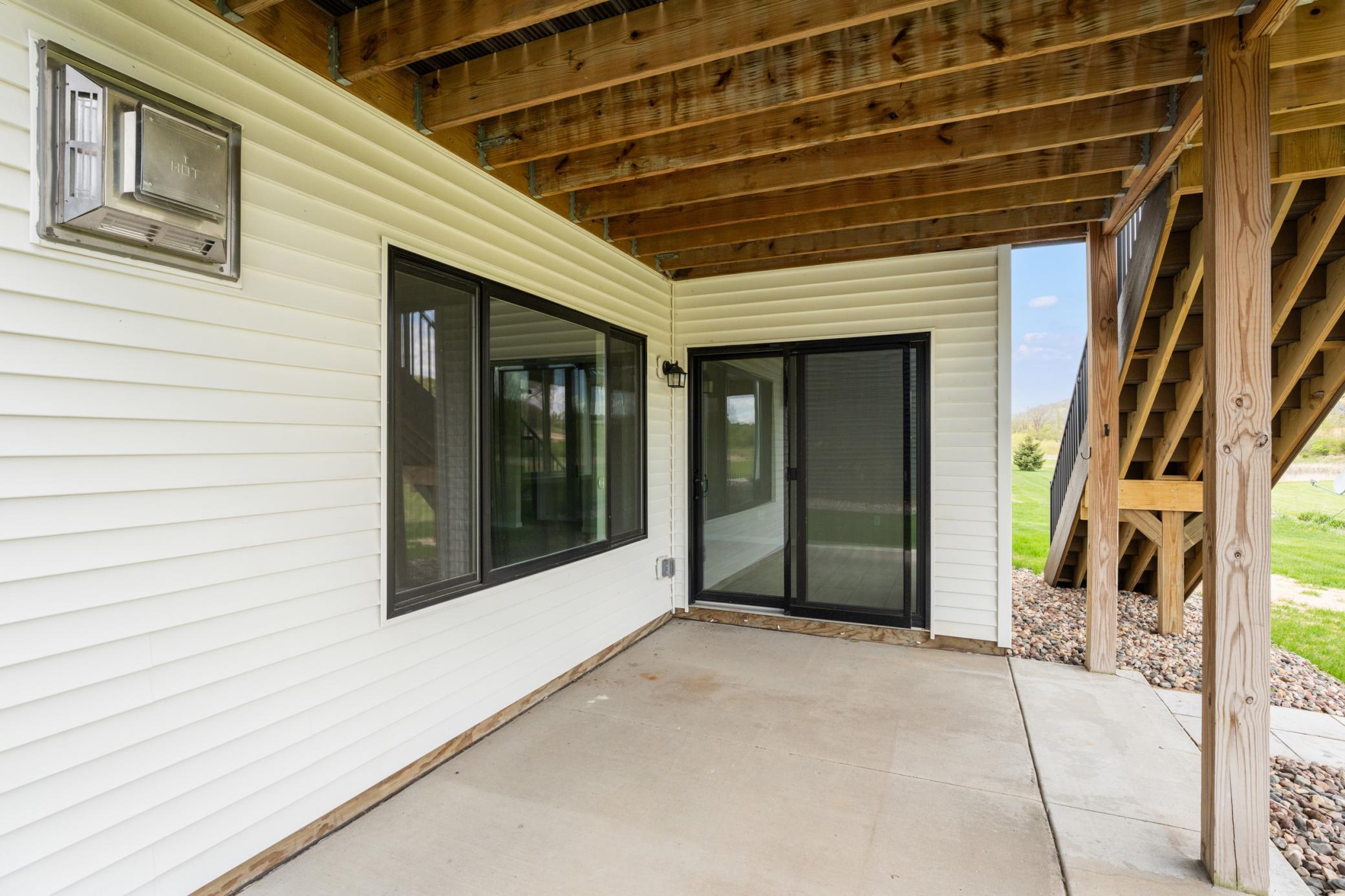 Walkout basement patio