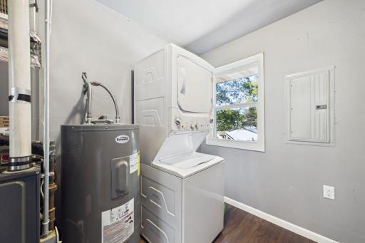 In unit laundry with washer/dryer and utilities - upper unit 2