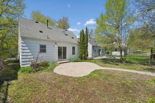 Rear elevation with the home's signature paver patio
