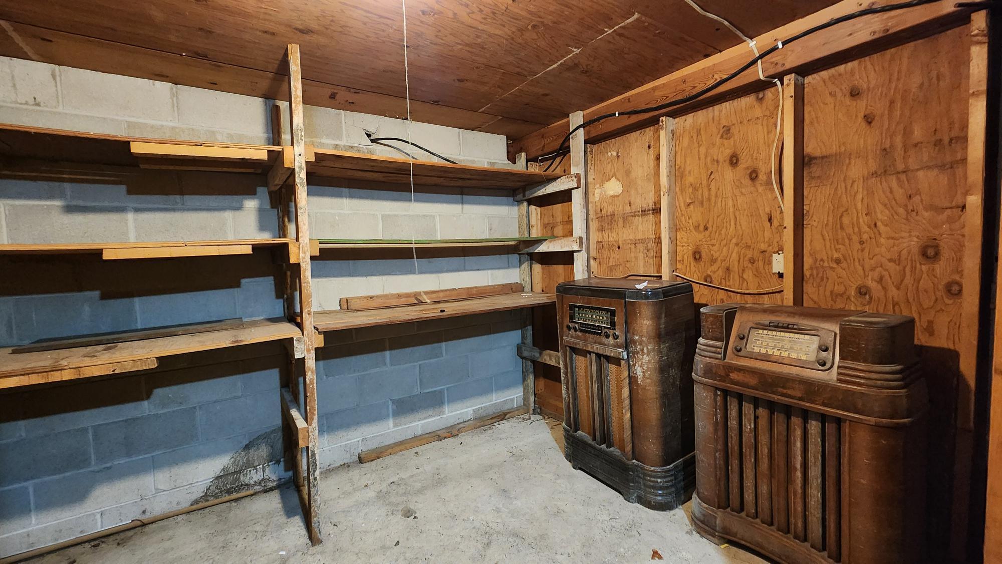 Storage area in basement