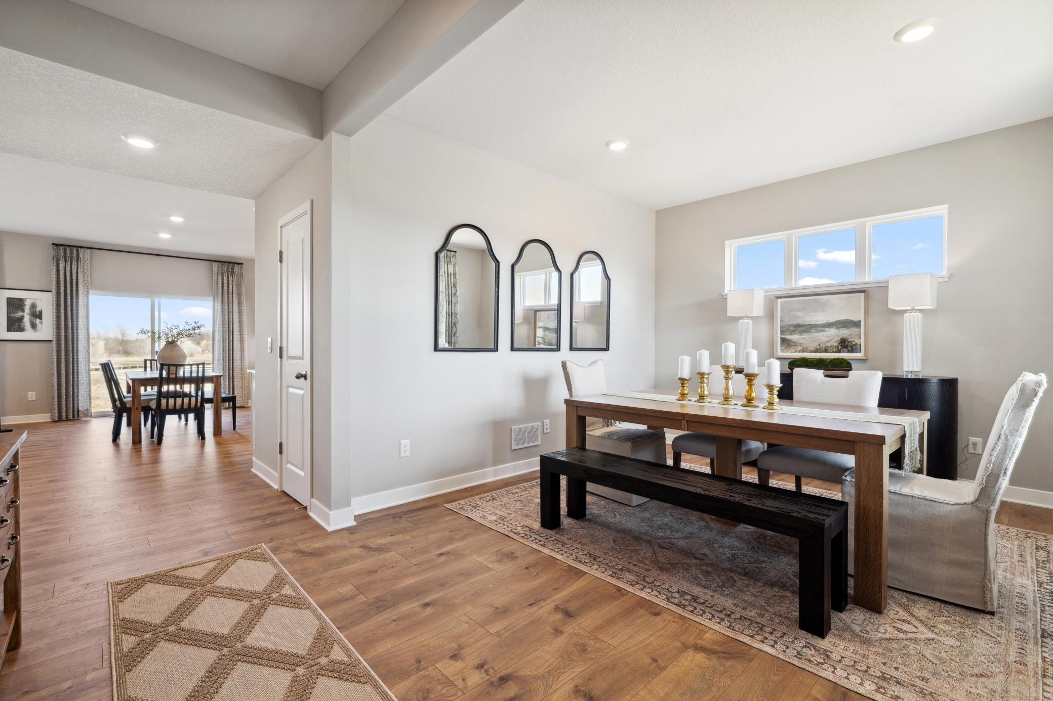 Formal dining space or could be music room or play room.