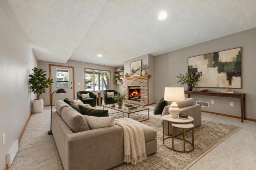Virtually Enhanced Lower Level Family Room
