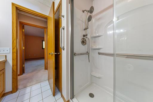 Main Floor 3/4 Bathroom - New Step in Shower with Grab Bars