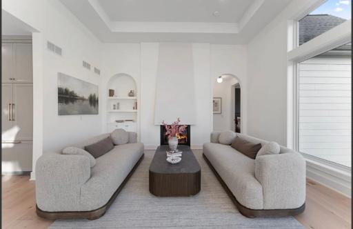Great Room with fireplace-not actual home, photos of model with same layout
