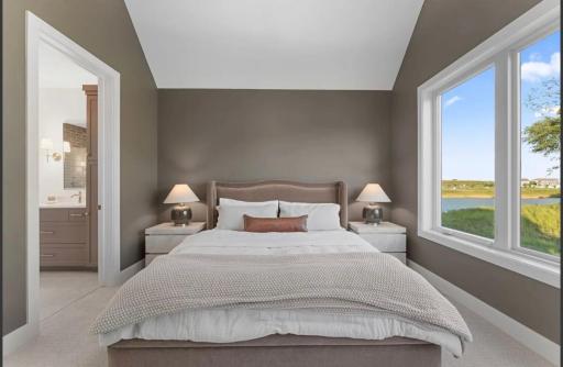 Primary Bedroom-not actual home, photos of model with same layout