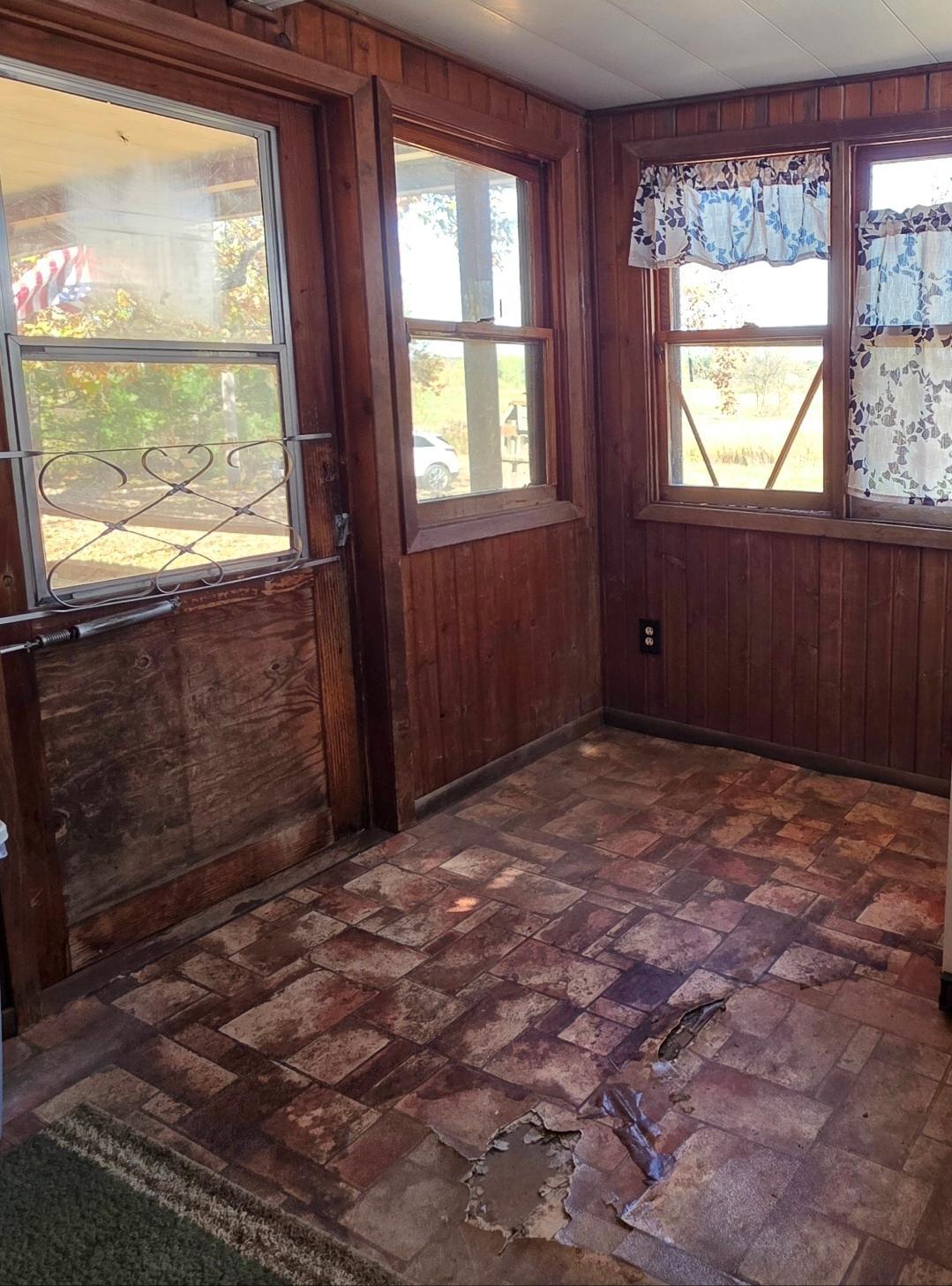 Enclosed front porch