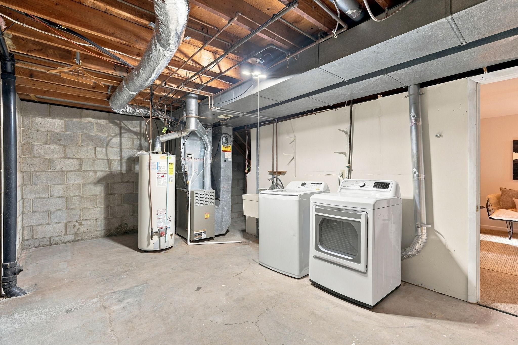 Basement Laundry/Mechanics/Storage