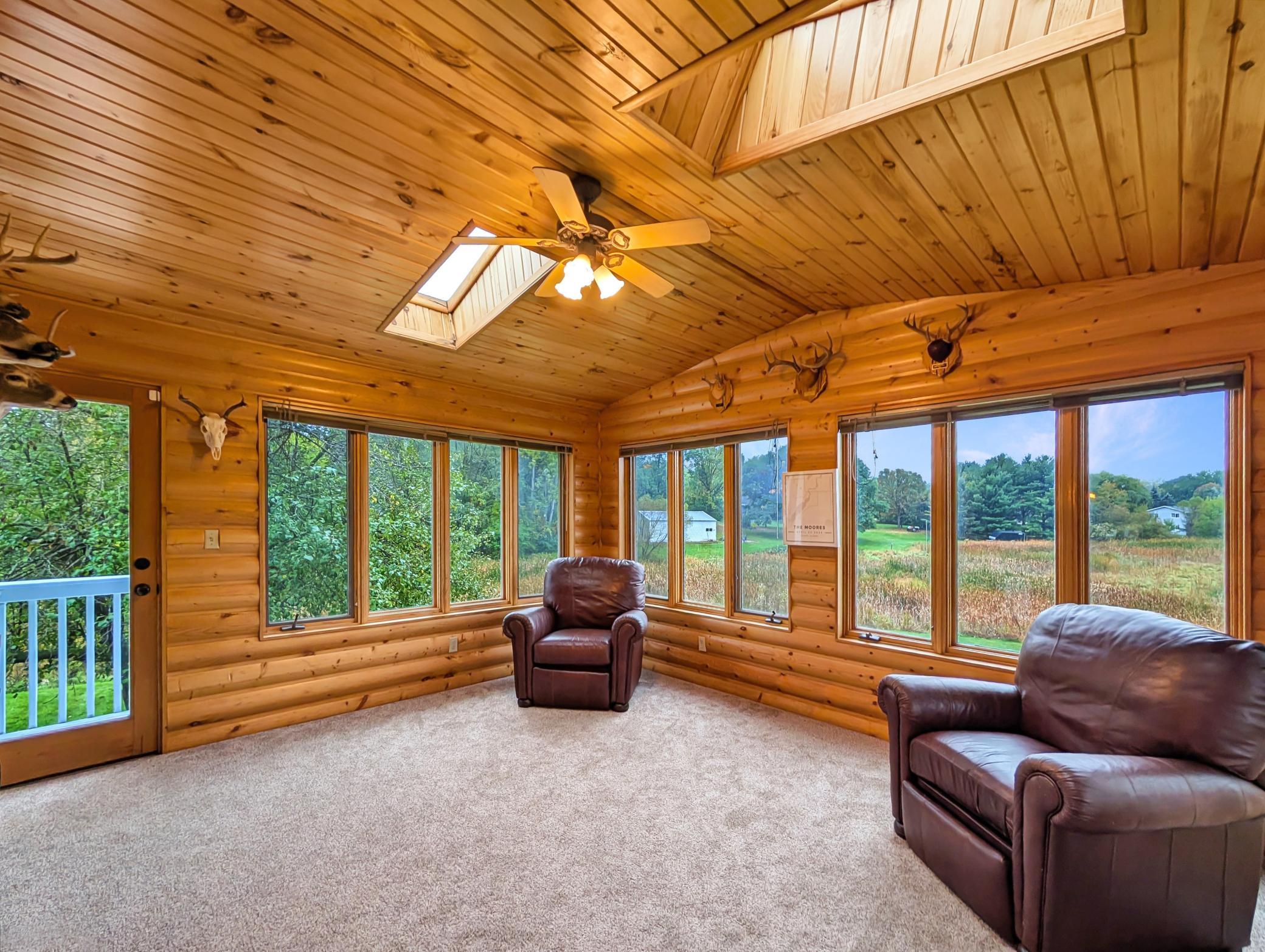 This sun room catches light from all angles!