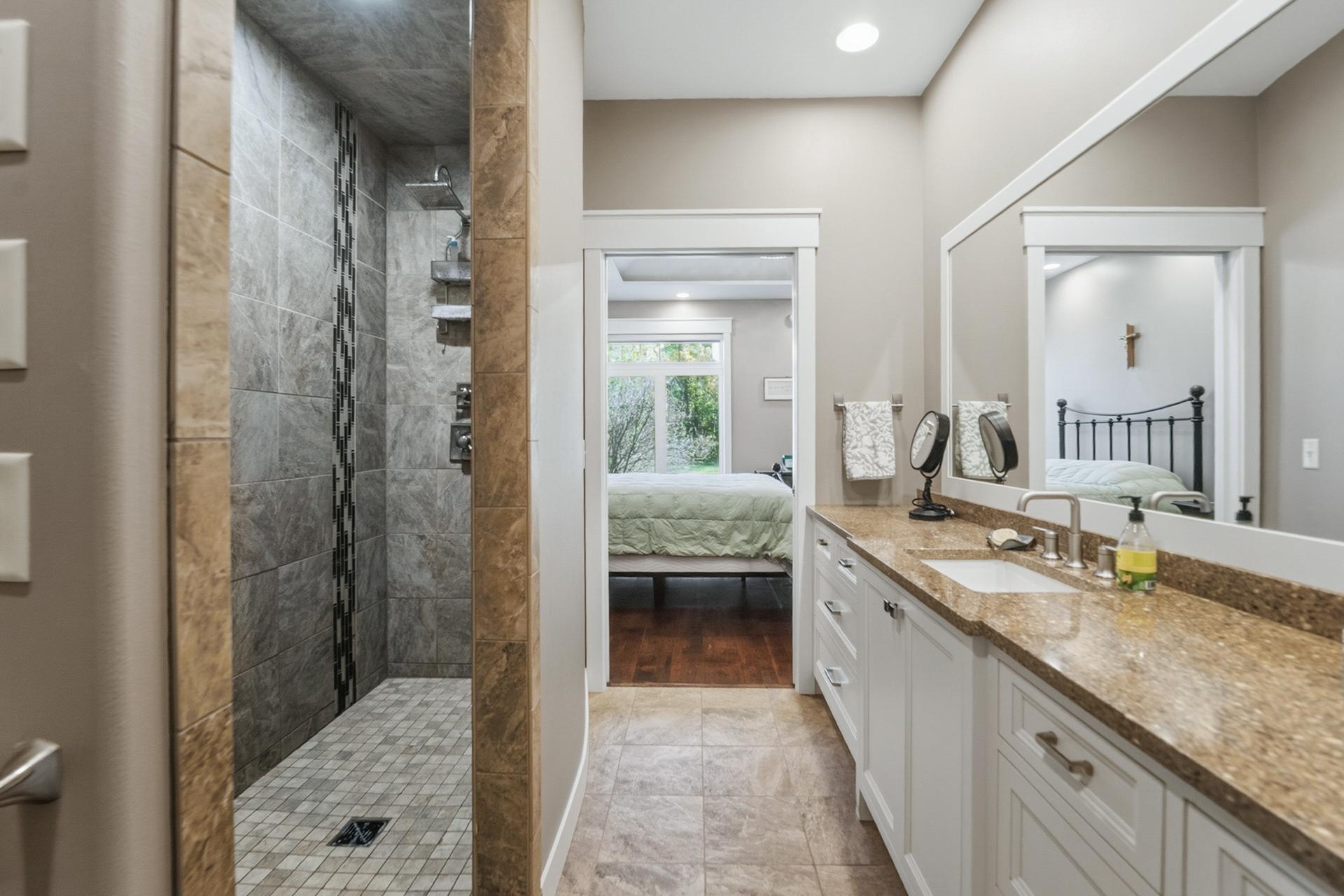 PRIMARY BATH WITH STEP-IN TILE SHOWER