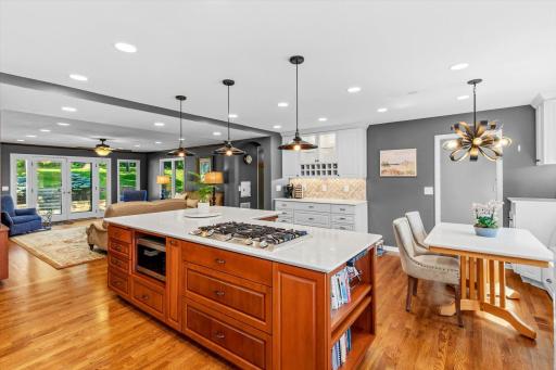 Center Island and in-formal dining just steps to family room and rear yard patio access.