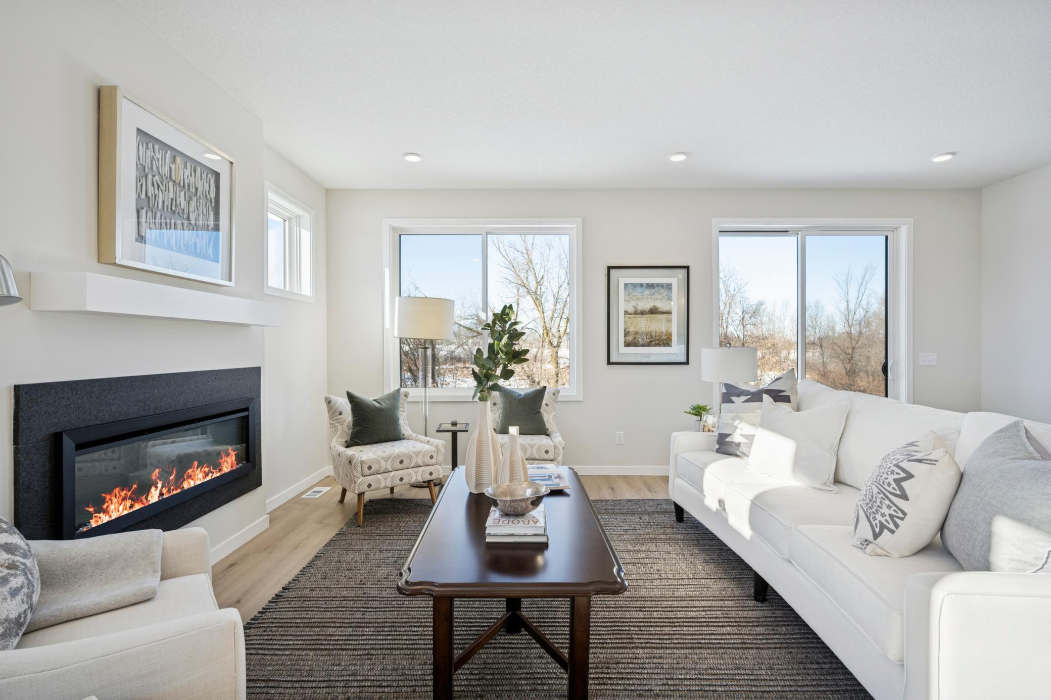 Move right in! One-level living plus finished lower level! 2 bedrooms plus office/den on main floor! And Another bedroom and bath and large mechanical room / storage room at lower level! Amazing Backyard Views! Abundance of windows!