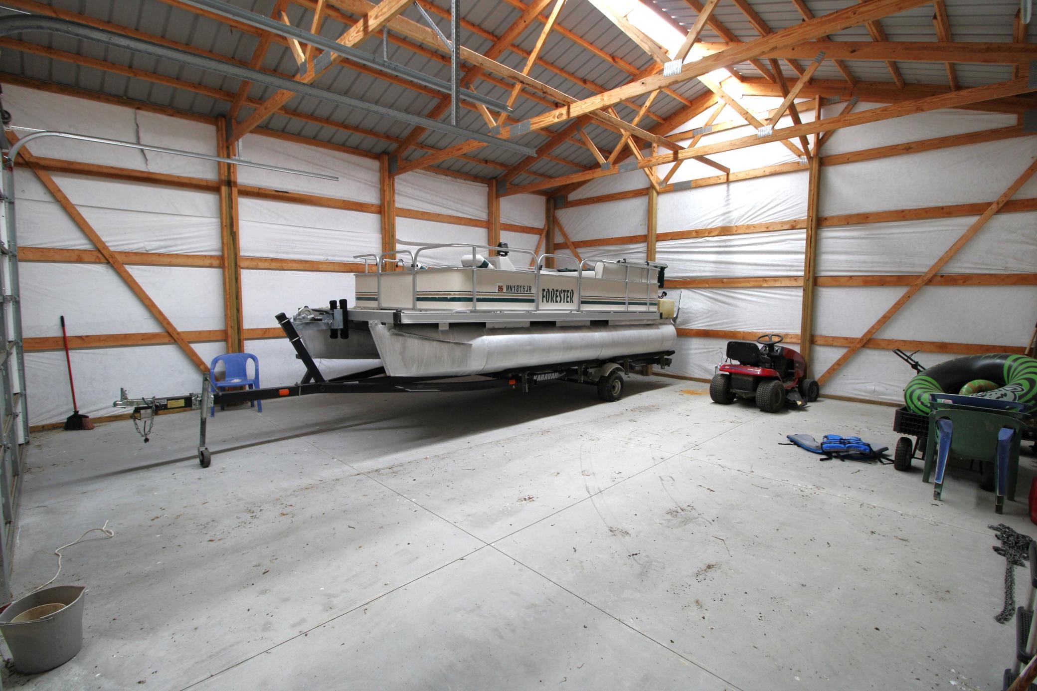 Clean bright interior with professional concrete floor