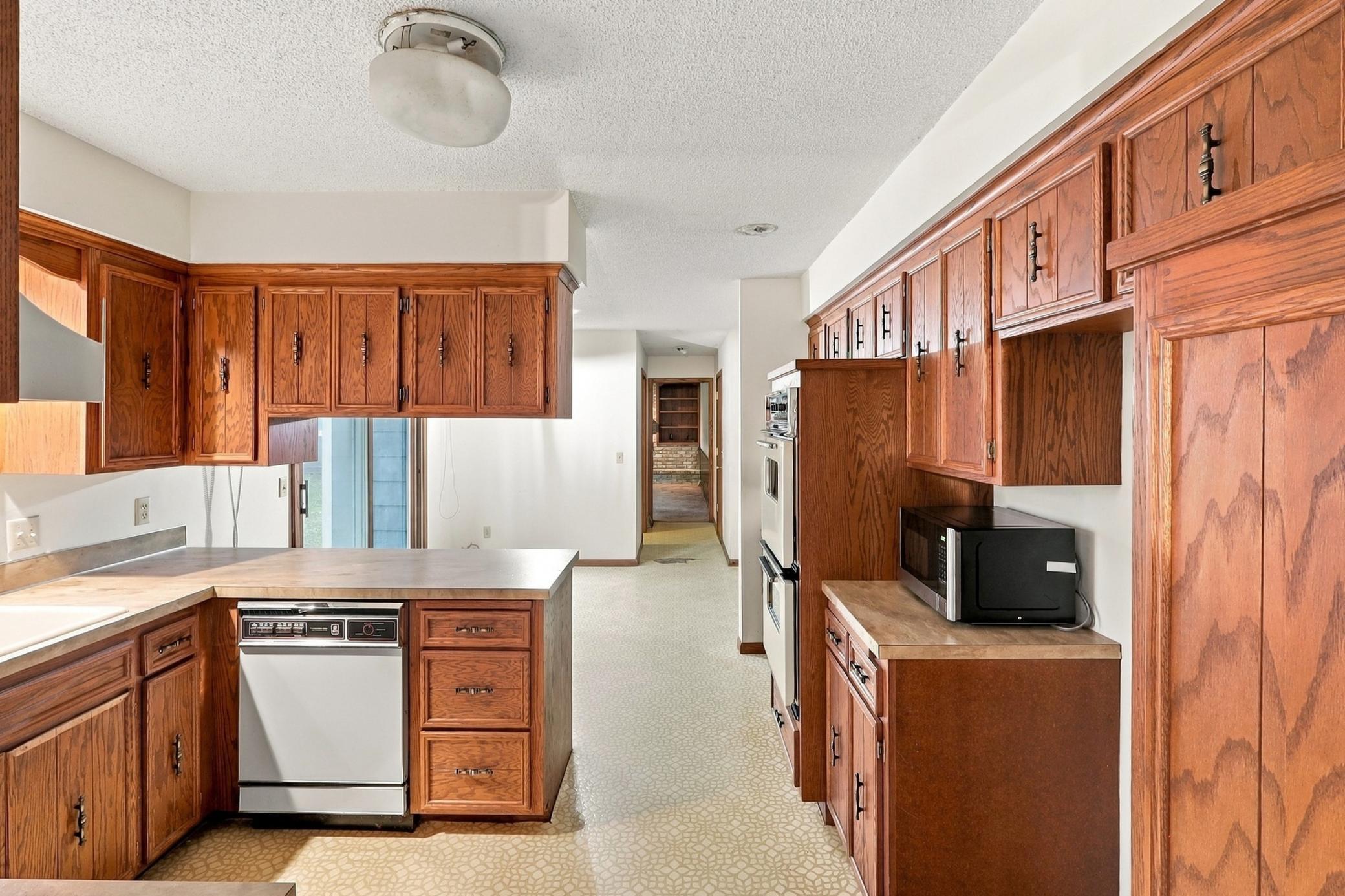 Kitchen area offers an opportunity to create the layout and finishes you've been dreaming of.