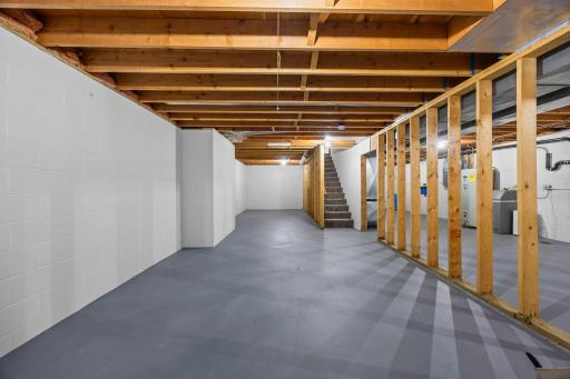 The basement offers a clean, fresh canvas, ready to be finished to suit your needs.