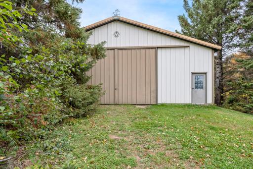 The 42' Ã 75' pole shed features 12' doors at both ends, a concrete floor covering three-quarters of the building, and powerâoffering versatile space for storage, projects, or equipment.