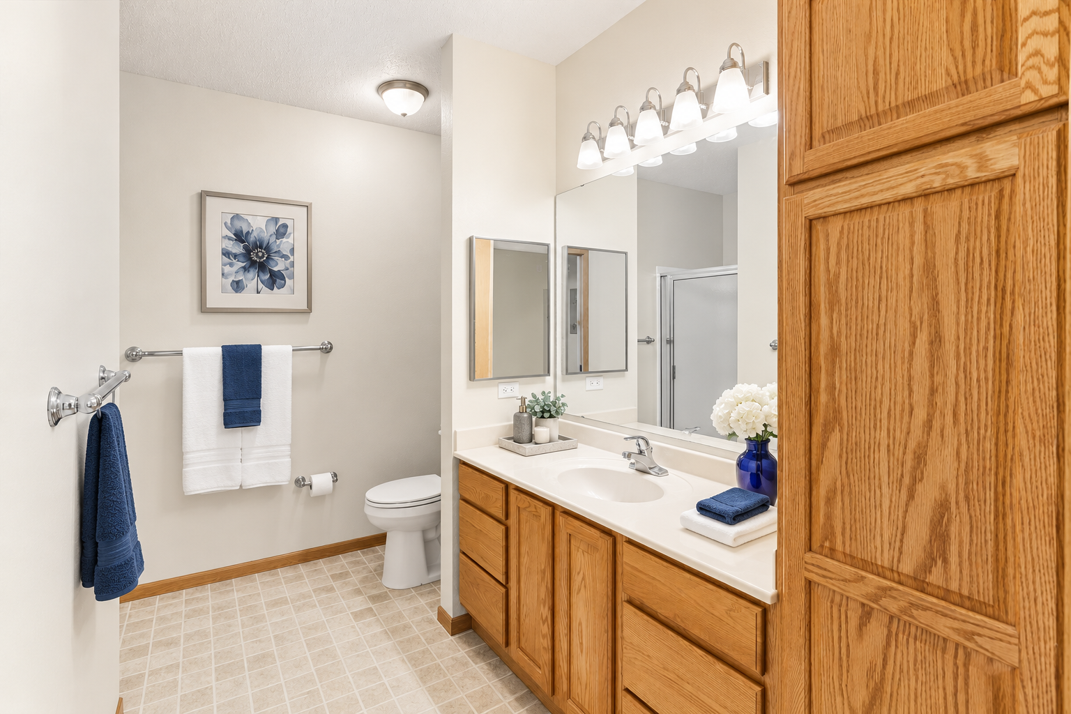 Primary Bathroom Virtually Staged