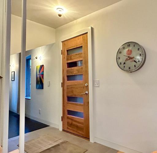 Zoom in on the custom-crafted door please.