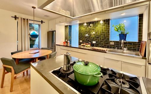 A kitchen/dining area that is a conversation piece for sure!