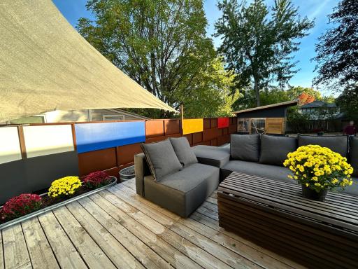 Check out the steel fencing and the shade sails.