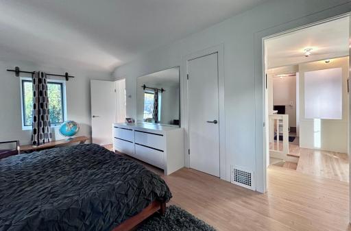 HUGE upper level bedroom w/ 3/4 bath a few steps away.