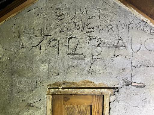 Original builder's signatures in the attic. Aug. 1923!