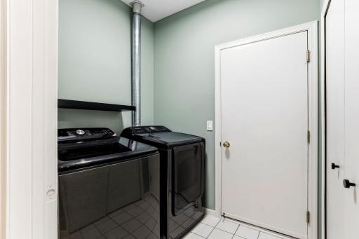 Mudroom and laundry room right off of the garage