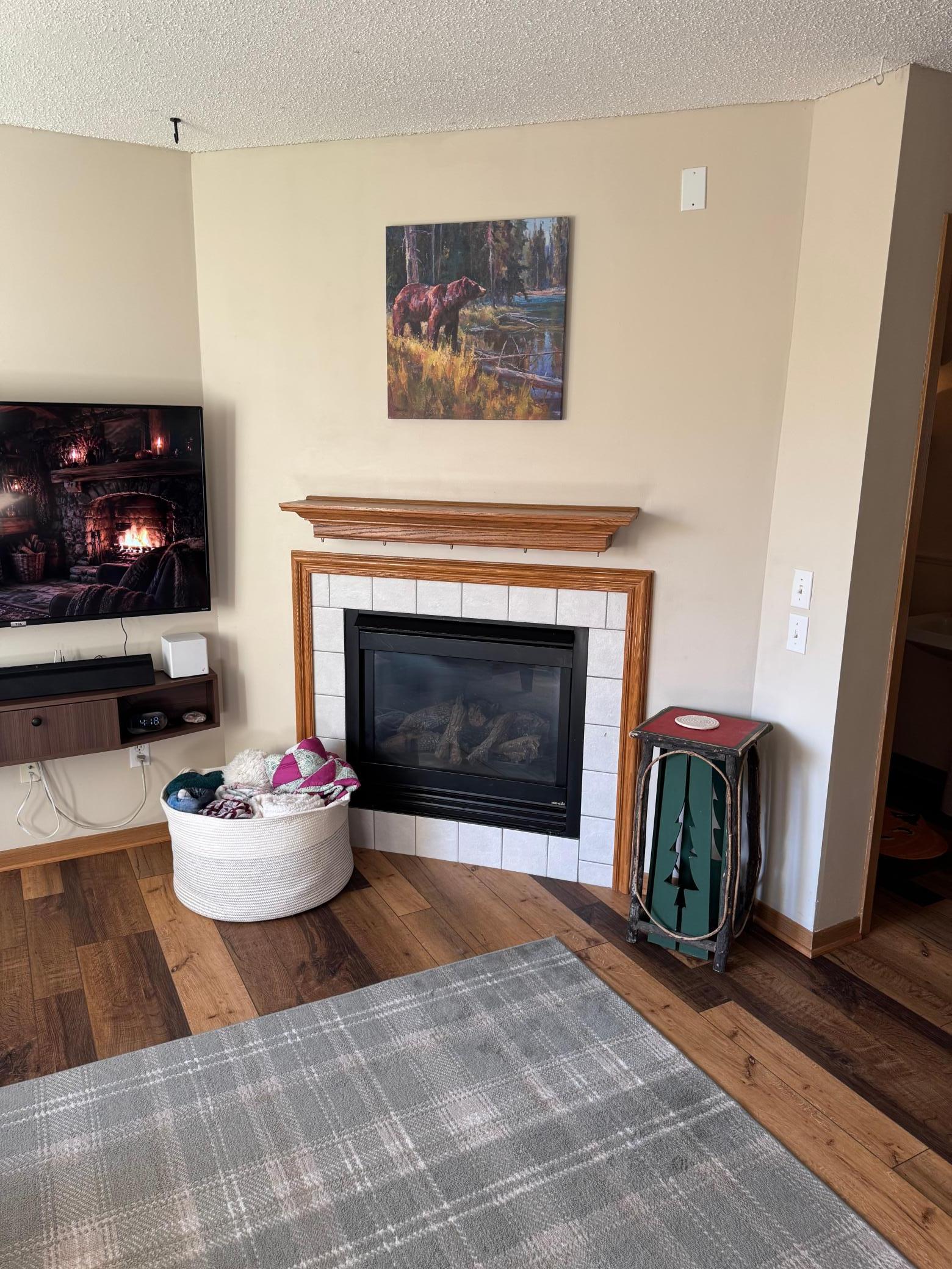 Gas fireplace LR